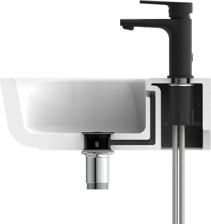 Actual product image Wasserwerk Wasserwork WT 13 Washbasin tap - Mixer tap - Black (601306)