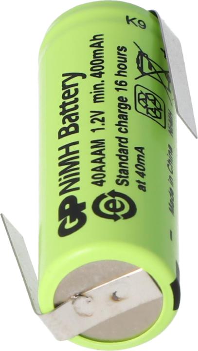 Actual product image GP Batteries Akku GP40AAAM, Size 2/3AAA mit Lötfahne Z-Form (1 pcs., 2/3 AAA)