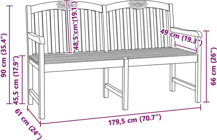 Produktbild vidaXL Gartenbank
