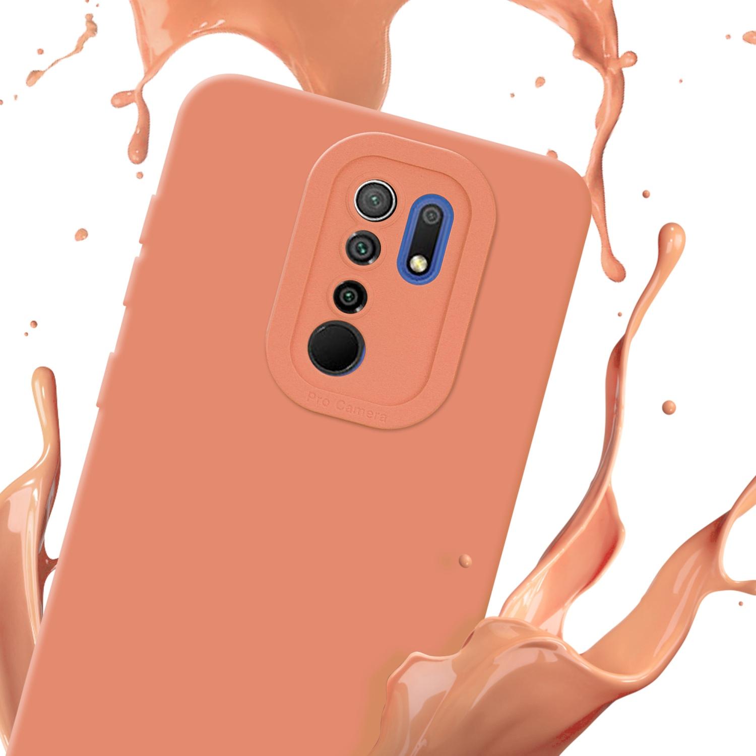 Thumbnail - Cadorabo Hülle für Xiaomi RedMi 9 im TPU Fluid LM162 Style (Xiaomi Redmi 9), Smartphone Hülle, Orange
