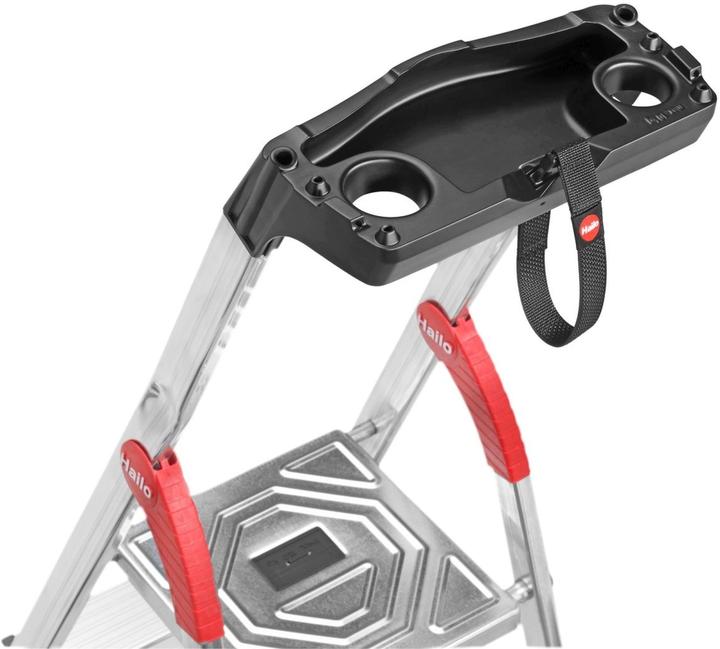 Image du produit Hailo L80 ComfortLine, escabeau de sécurité en aluminium, 3 marches (Échelle deux plans)