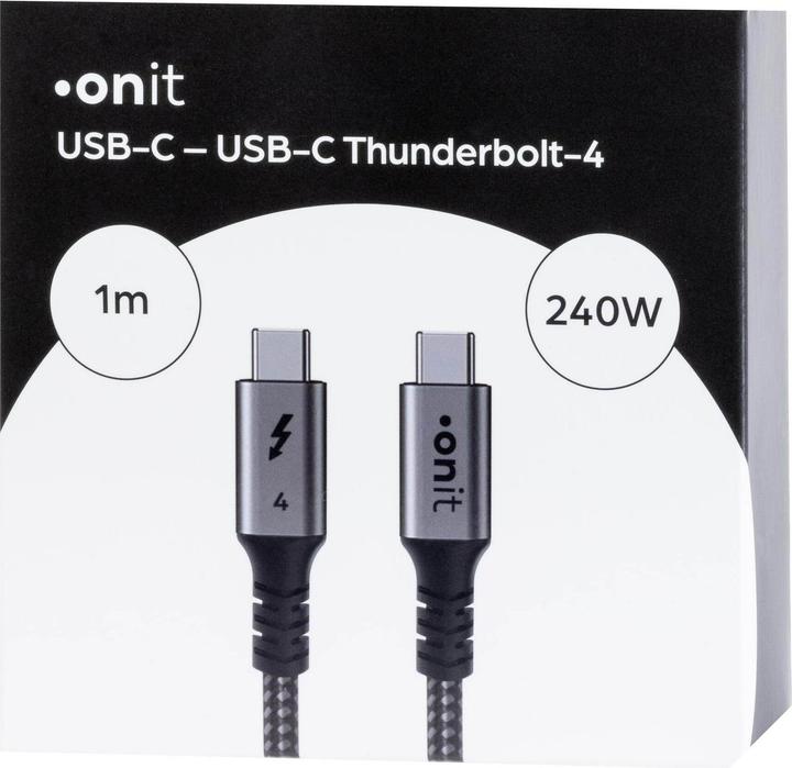 Produktbild Onit USB C – USB C (1 m, USB 4.0, 240 W)
