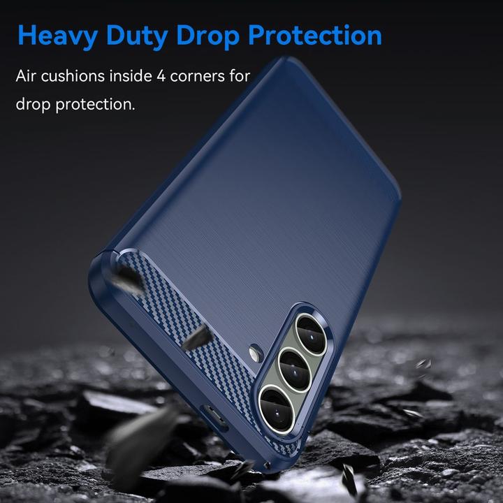 Produktbild Amazon Hülle für Samsung Galaxy S24 Plus 5G Schutz Handy Case Cover Carbon Etuis Bumper (Samsung Galaxy S24+)