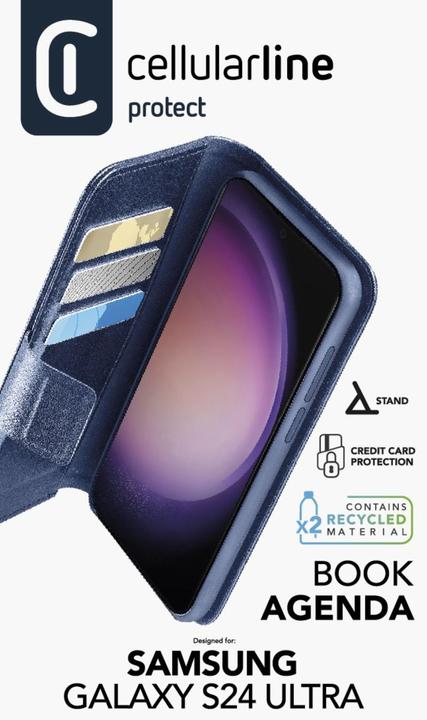 Immagine prodotto Cellularline Custodia Book Agenda 2 per Samsung S24 Ultra Blue (Samsung Galaxy S24 Ultra)