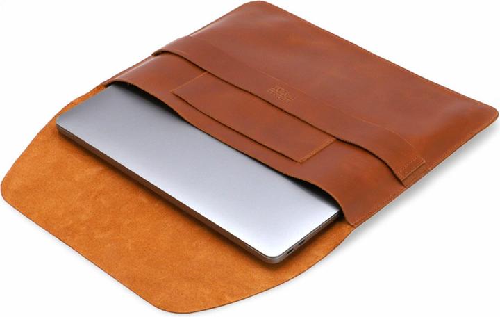 Actual product image Buckle & Seam Leather Laptop Sleeve Terra Cognac (15")