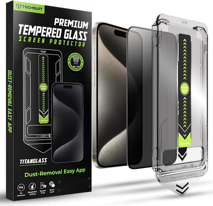 Actual product image Techsuit TitanGlass FullCover (Apple iPhone 15 Pro Max)