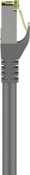 Actual product image Goobay GHMT-certified CAT 8.1 patch cable, S/FTP PiMF, grey (S/FTP, CAT8.1, 0.50 m)