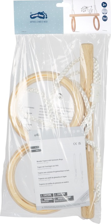 Actual product image small foot Trapeze with gymnastic rings