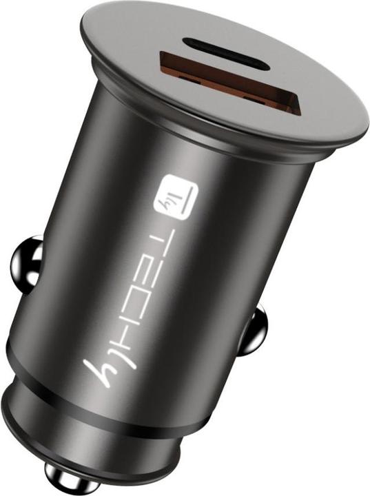Productafbeelding Techly Mini-auto-oplader USB-A en USB-C