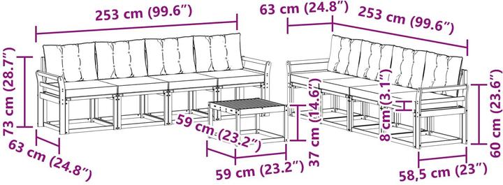 Produktbild vidaXL Outdoor-Sofa