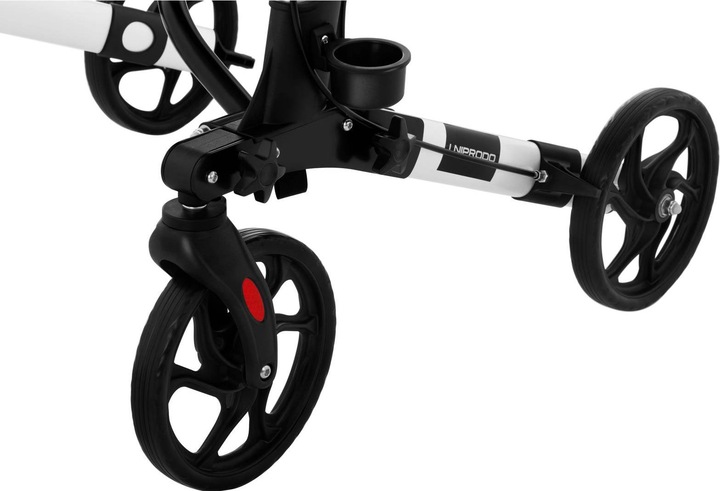 Produktbild Uniprodo Alu Rollator Faltbar Gehilfe Gehwagen Klappbar Leicht Reflektor Tasche Weiss