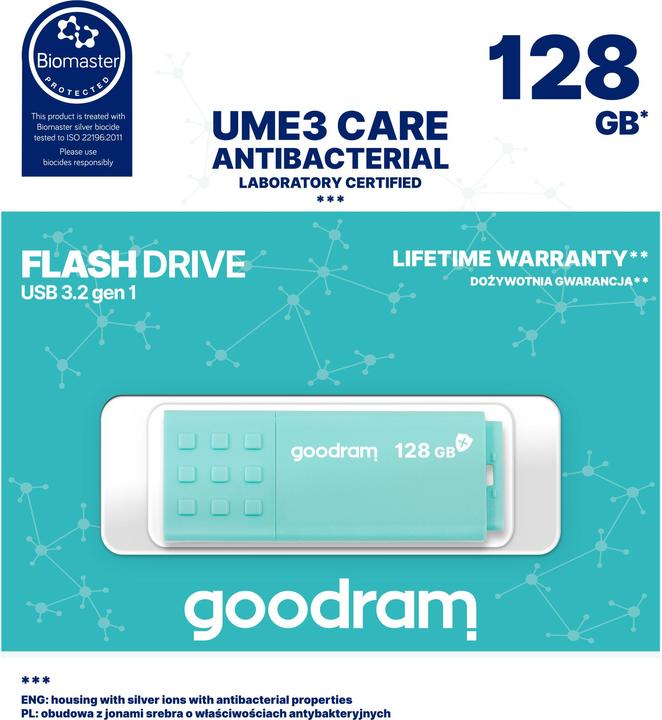 Actual product image Goodram UME3 USB 3.0 128GB Care (128 GB, USB-A)