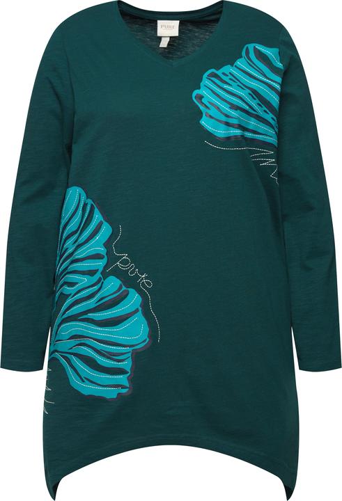 Produktbild Ulla Popken Longshirt, Blätter, V-Ausschnitt, Langarm (46, 48)