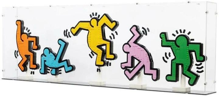 Produktbild iDisplayit Acryl-Display für LEGO® 31216 Keith Haring – Tanzende Figuren (Mit schwarzem Boden) (1773 Teile)