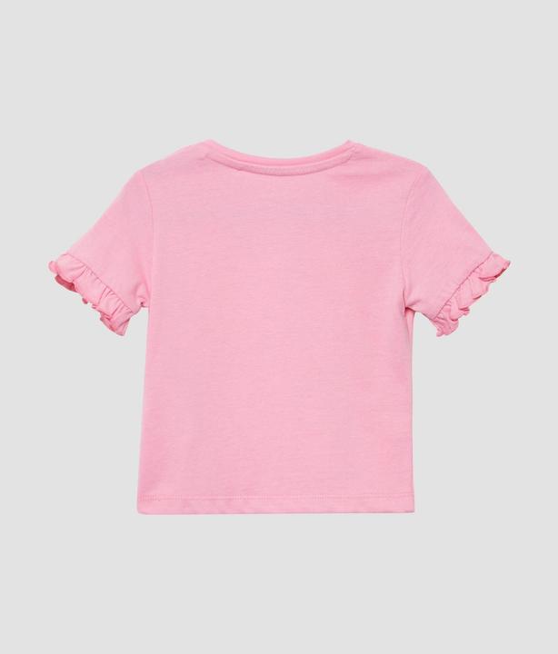 Produktbild S.Oliver T-Shirt Baumwoll-T-Shirt mit Stickerei und Volantärmeln (68)