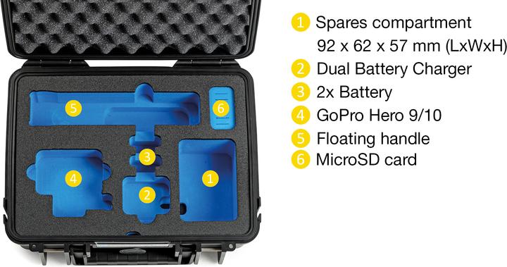 Actual product image B&W International GoPro Case Type 1000 B with GoPro 9 Inlay (Hero 9)