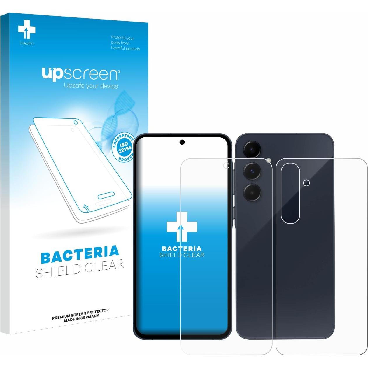 upscreen Schutzfolie Displayschutz Displayschutzfolie Folie Klar antibakteriell (1 Stück, Samsung Galaxy A55), Smartphon...