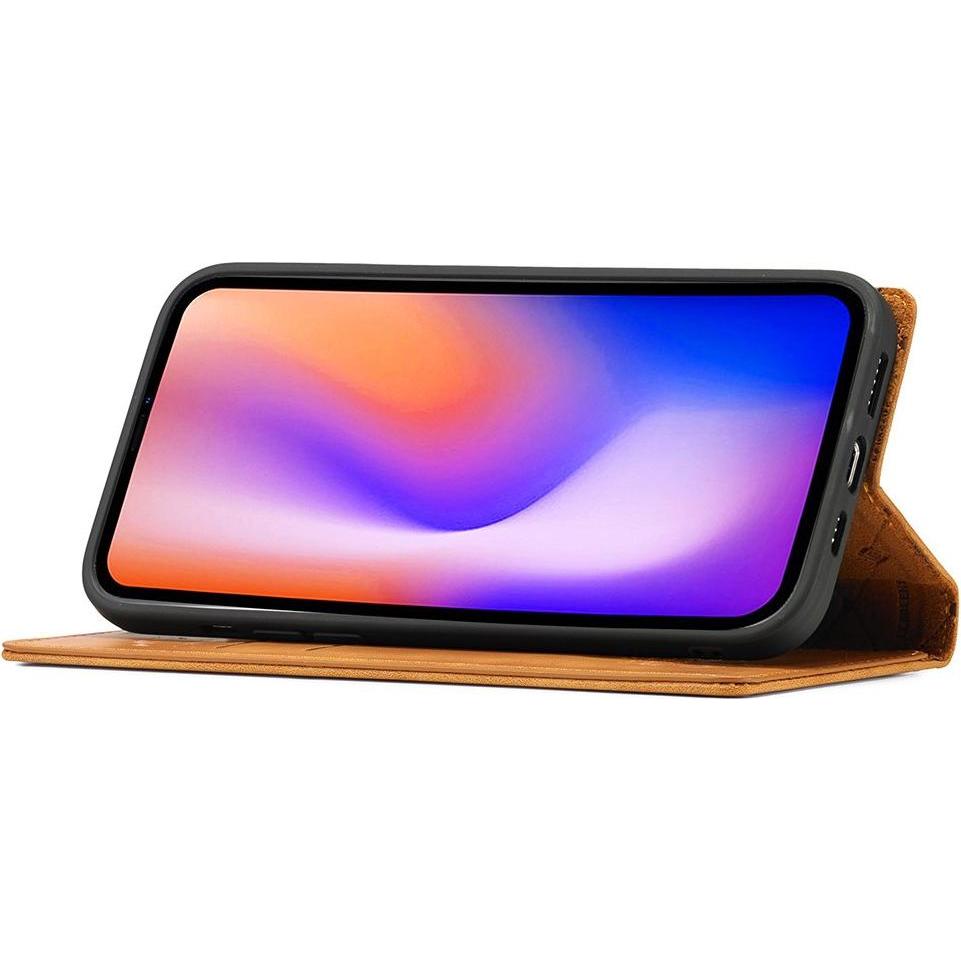 Thumbnail - Cover-Discount iPhone 13 Pro - Stand Flip Case Hülle braun (Apple iPhone 13 Pro), Smartphone Hülle, Braun