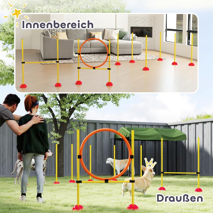 Produktbild PawHut Hund Agility Set Kunststoff Gelb (Agility)