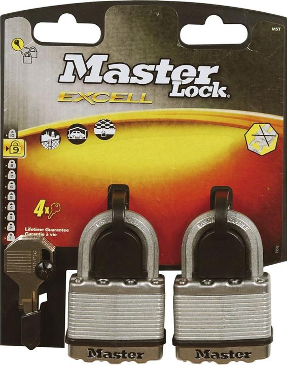 Produktbild Master Lock Vorhangschloss Excell M5EURT 52 mm, gleichsperrend SB-2
