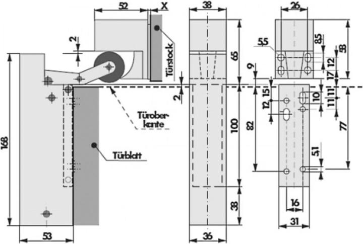 Produktbild Dictator Universal-Türdämpfer VS 2000 (Balkontür, Eingangstür, Holztür, Zimmertür, Outdoor)