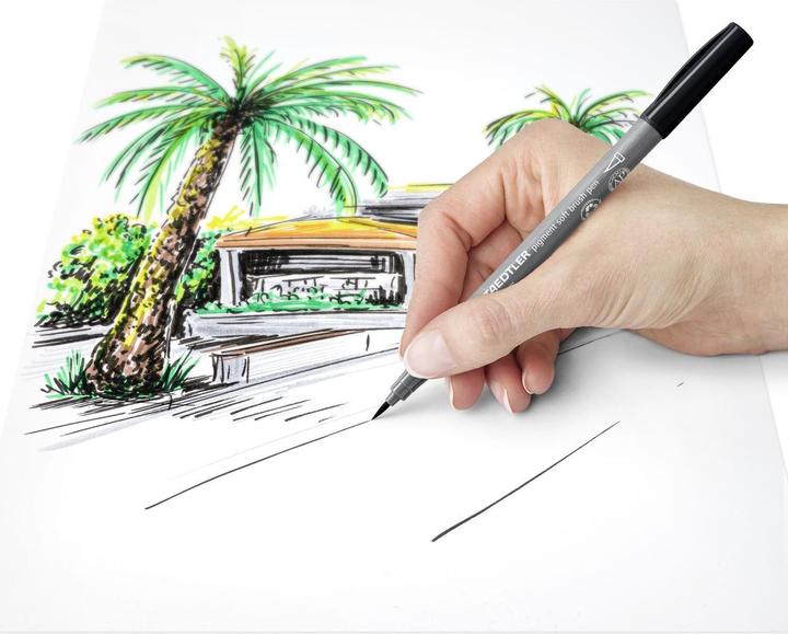 Produktbild Staedtler Pigment soft brush pen coolgrey dark (1x)