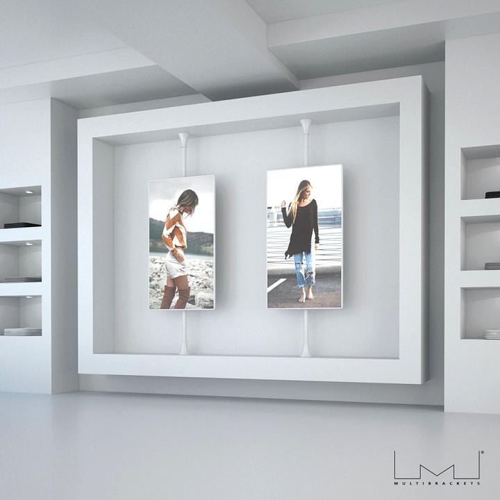 Actual product image Multibrackets M Pro Series Enclosure Floor to Ceiling Mount B2B 55" Medium Black (Mounting- / Adapterplates)