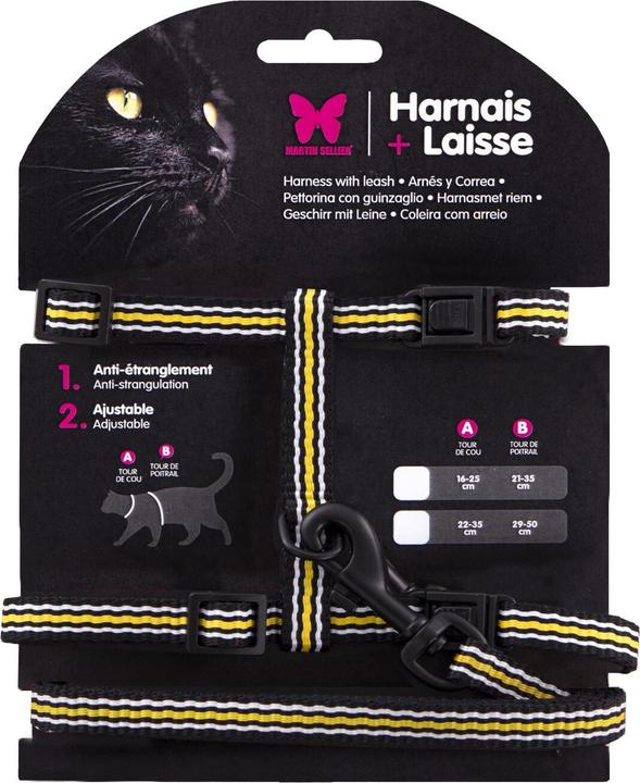 Produktbild Martin Sellier Set Geschirr und Leine für Katze Trio (One Size, Katze, Spazieren)