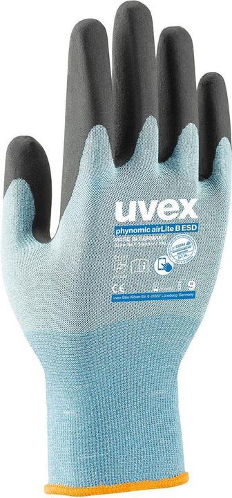 Produktbild Uvex Safety Mechanikerhandschuh Phynomic AirLite B ESD, Blau (11)