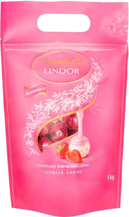 Actual product image Lindt Lindor Strawberry & Cream (1000 g)