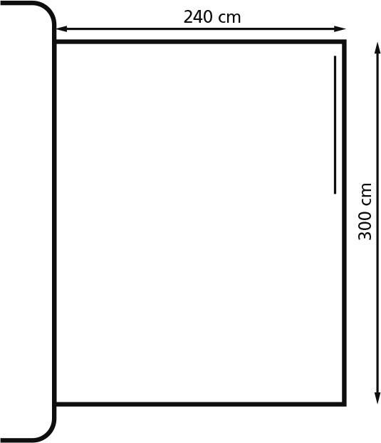 Actual product image Eurotrail Fjord bus awning 300 (Roof tent, 8 kg)