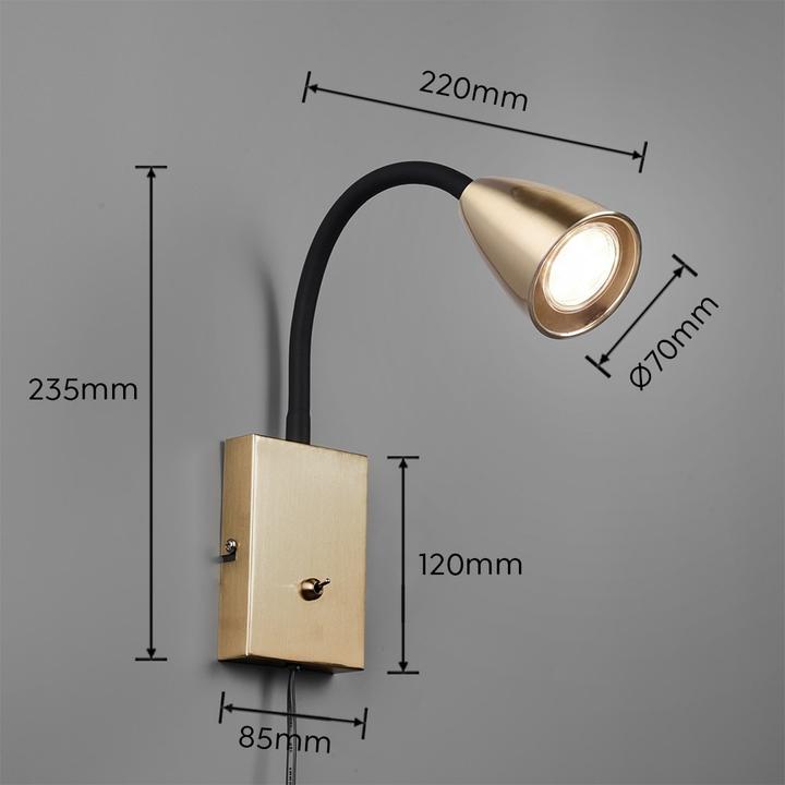 Produktbild Trio 202670108Wandleuchte 'Wanda' messing (GU10)