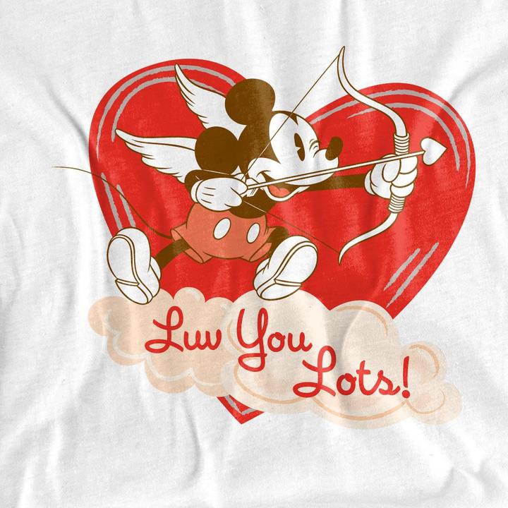 Produktbild Mickey Mouse Luv You Lots! TShirt Valentinstag (S)