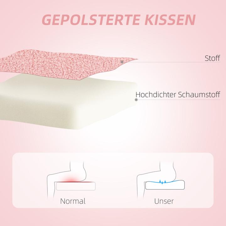 Immagine prodotto Homcom Schreibtischstuhl Polyester Rosa (44 - 54 cm)