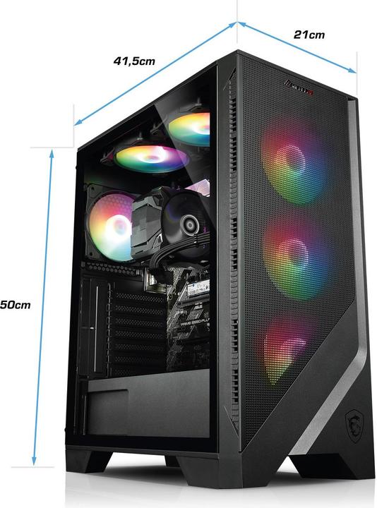 Actual product image Kiebel PC set with 23.8 inch TFT Online Gamer AMD Ryzen 5 4650G, 8GB DDR4, AMD Vega graphics, 1TB SSD (1000 GB, 16 GB)