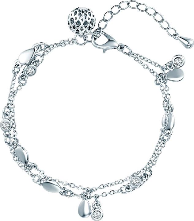 Image du produit Lulu & Jane Alliage métallique pour femme orné de cristaux Swarovski® perle de verre argent - 29215 (18 cm, Alliage métallique)