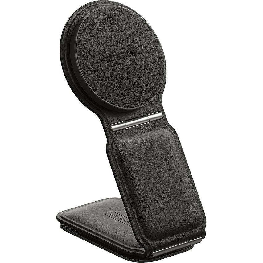 Baseus PrimeTrip C02 Supporto magnetico per auto con ricarica wireless nero, Adattatore per auto, Nero