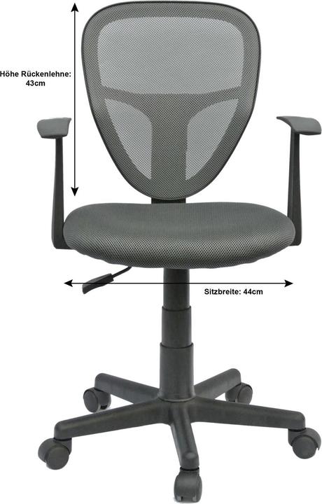 Actual product image Caro Möbel Children's swivel chair, grey