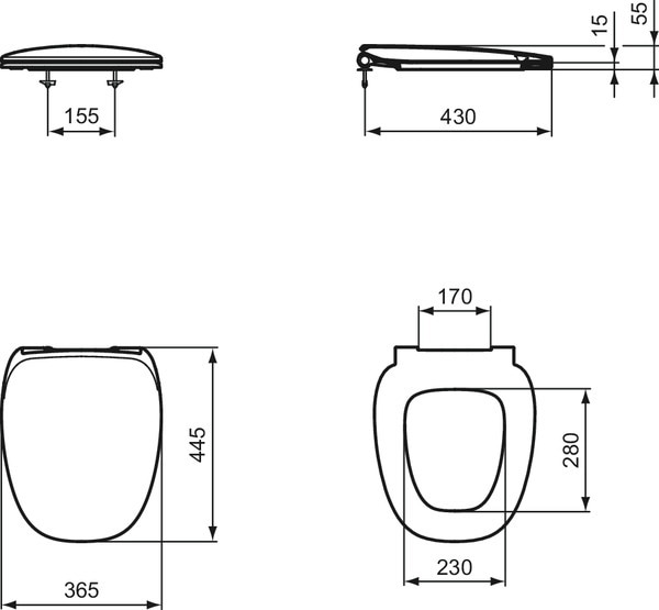 Produktbild Ideal Standard IDS WC-Sitz DEA weiss seidenmatt, Softclosing