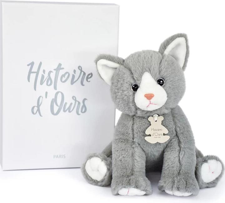 Actual product image Doudou et Compagnie Baby cat, gray 18cm (21 cm)