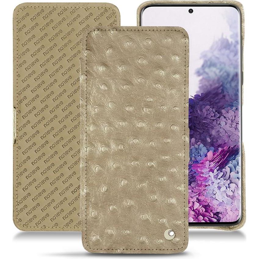 Noreve Lederschutzhülle horizontal (Samsung Galaxy S20), Smartphone Hülle, Beige