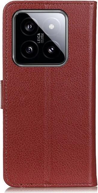 Image du produit MU Classic Série de couvertures de livres en cuir Litchi (Xiaomi 14 Pro)