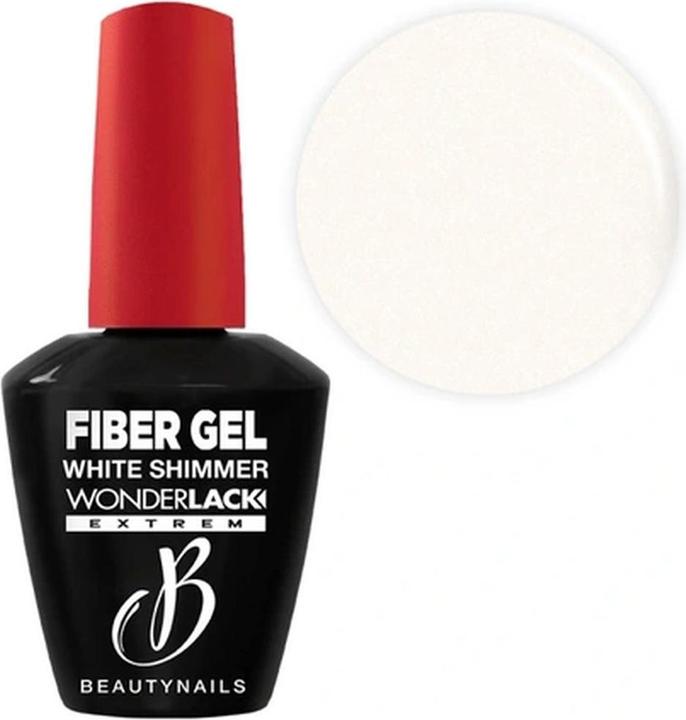 Immagine prodotto Beautynails Bna Fiber Gel White Shimmer 12 Ml (Bianco con riflessi, Smalto per unghie effetto gel)