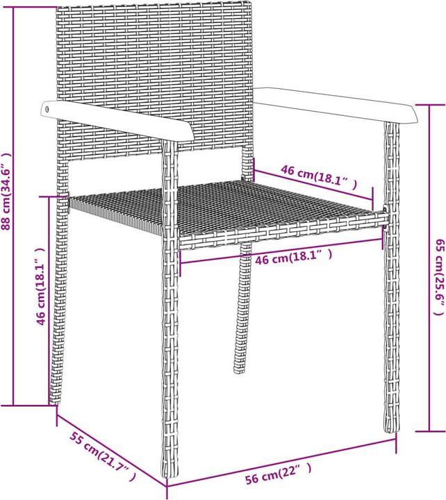 Produktbild vidaXL Garten Essgruppe