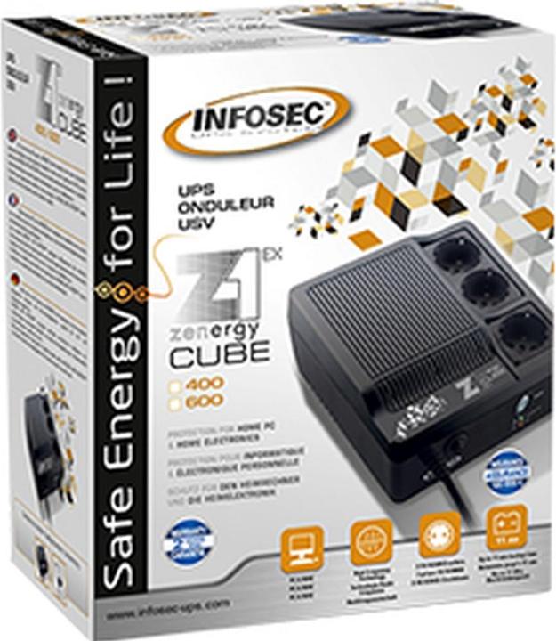 Actual product image Infosec compatible Z1 ZENERGY CUBE EX 400 (400 VA, 400 W, Standby UPS)