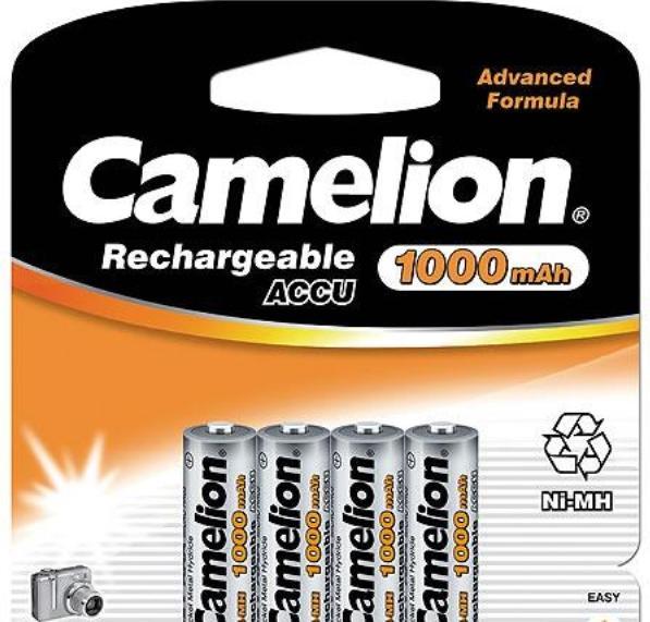 Actual product image Camelion NH-AAA1000BP4 - Rechargeable battery - nickel metal hydride (NiMH) - 1.2 V - 4 (4 pcs., AAA, 1000 mAh)
