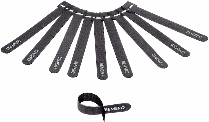 Bemero Fascetta in velcro 16015BK-MP 10 pz. (Fascette in velcro, 160 mm, 10 pz.)
