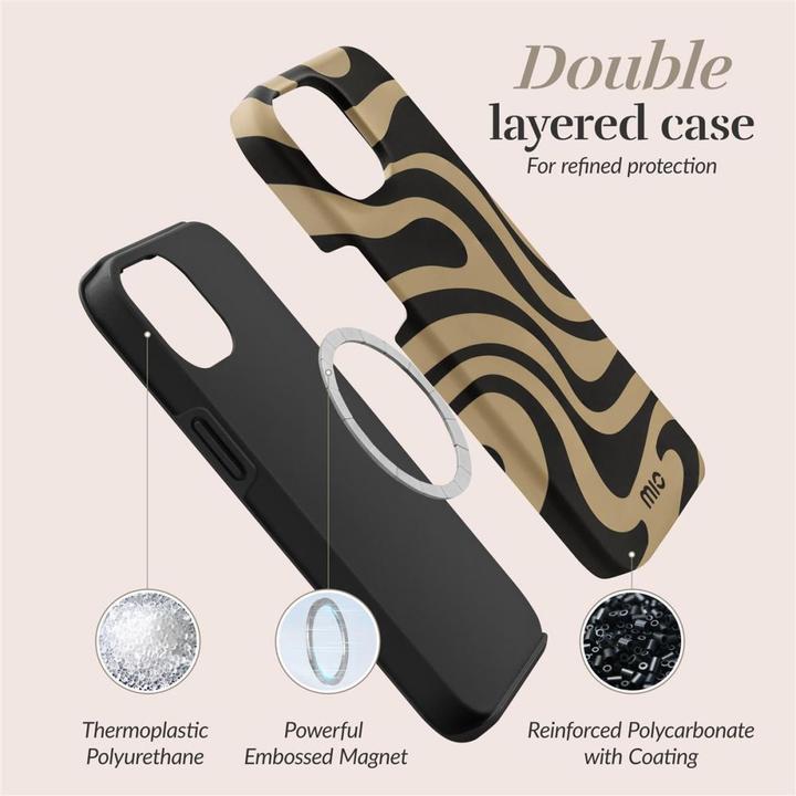 Immagine prodotto Mio Back panel cover Swirl Magsafe Compatible for iPhone 16 (Apple iPhone 16)