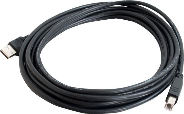 Image du produit C2G Câble USB 2.0 A/B de 3 m - Noir (3 m, USB 2.0)