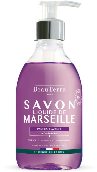 Actual product image BeauTerra Liquid Soap Marseille Lavender Fl 300 ml (Liquid soap, 300 ml)
